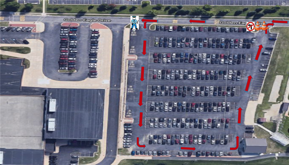 JHS map of Pick-Up and Drop-Off route