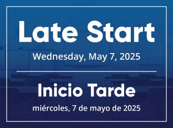 Late Start Wednesday, May 7