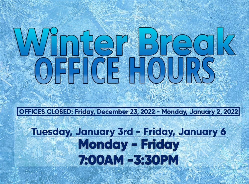 Winter Break Office Hours