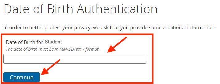 Date of Birth Authentication